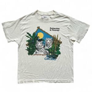 Vintage Extinction Is Forever Busch Gardens Tiger Nature T Shirt Single Stitch L